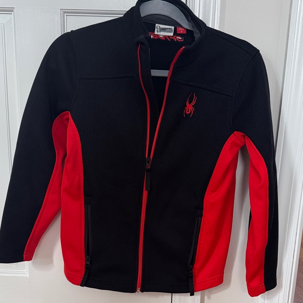 Spyder Black and Red Full-Zip Jacket